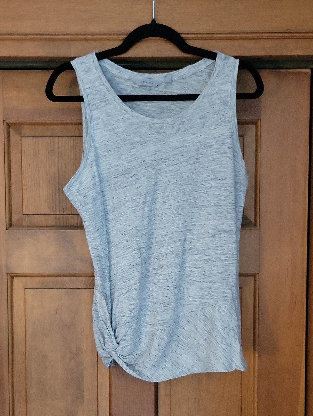ATHLETA LINEN Knot-Hem Sleeveless Tank Top